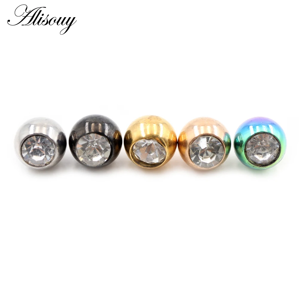 Body Jewelry Replacement Ball - 2個入り 14G/16G ジルコニア製 ステンレス製 DIY交換用ボールビーズ リップ、アイブロウ、舌、耳、耳介、へそ、ボディピアス用ジュエリー