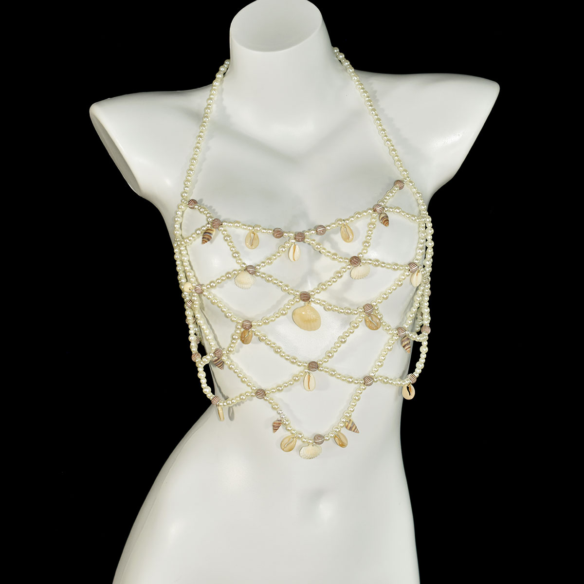 Body Jewelry Retainers - ファッションイミテーションパールブラウエストスカートスーツコンク貝殻ボディチェーンビーチパーティービキニアクセサリーレディースパーティー用