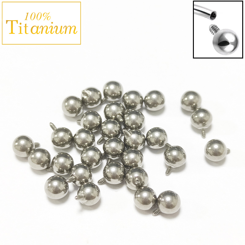 Body Jewelry Replacement Ball - 内部スレッドボールトップピアス交換、インプランザージェストームg23チタン、ミラーポリッシュ、ジュエリーアクセサリー、2mm、2.5mm、3mm、4mm、5mm、10個