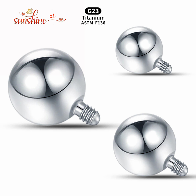 Body Jewelry Replacement Ball - 1 個雌ねじボールチタン交換ボール舌リップバーベル眉毛イヤリングピアス真皮アンカーアクセサリー