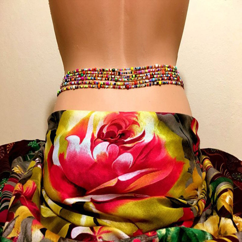 Body Jewelry For You - 女性のためのビーズのベリーチェーン、レイヤーボディチェーン、自由奔放に生きるスタイル、彫刻ボディアクセサリー、ビーチパーティーのウェア
