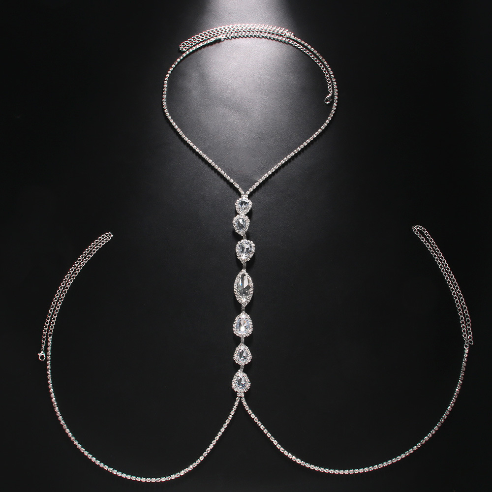女性のためのセクシーなウォータードロップチェストチェーン,ラ - Body Jewelry Retainers のレビューと価格