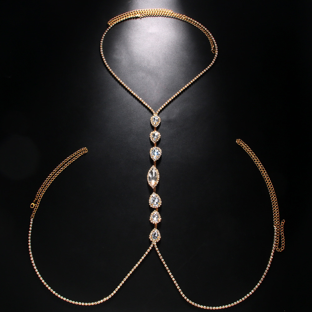 女性のためのセクシーなウォータードロップチェストチェーン,ラ - Body Jewelry Retainers のレビューと価格