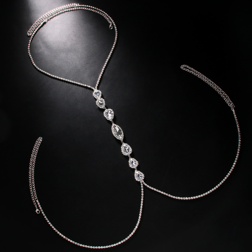 女性のためのセクシーなウォータードロップチェストチェーン,ラ - Body Jewelry Retainers のレビューと価格