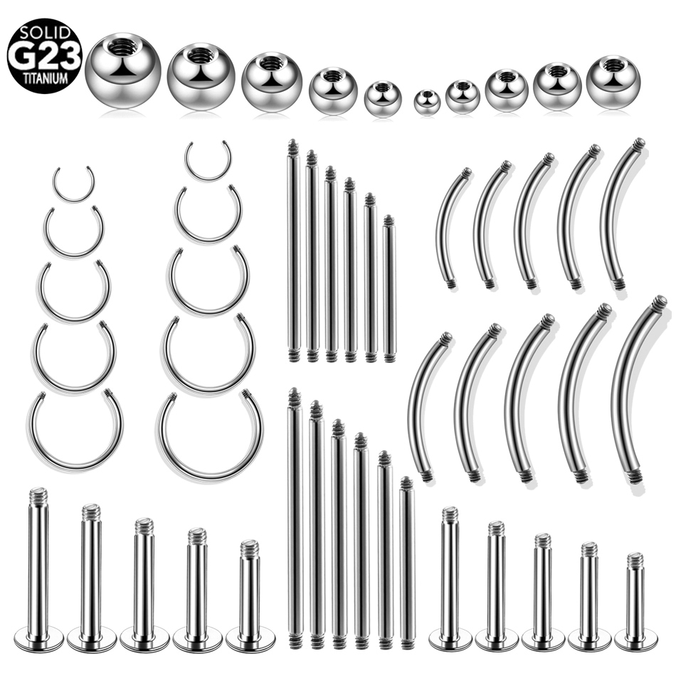 10 ピース/ロットチタン糸バーベル交換アクセサリーボールピ - Body Jewelry Replacement Ball のレビューと価格