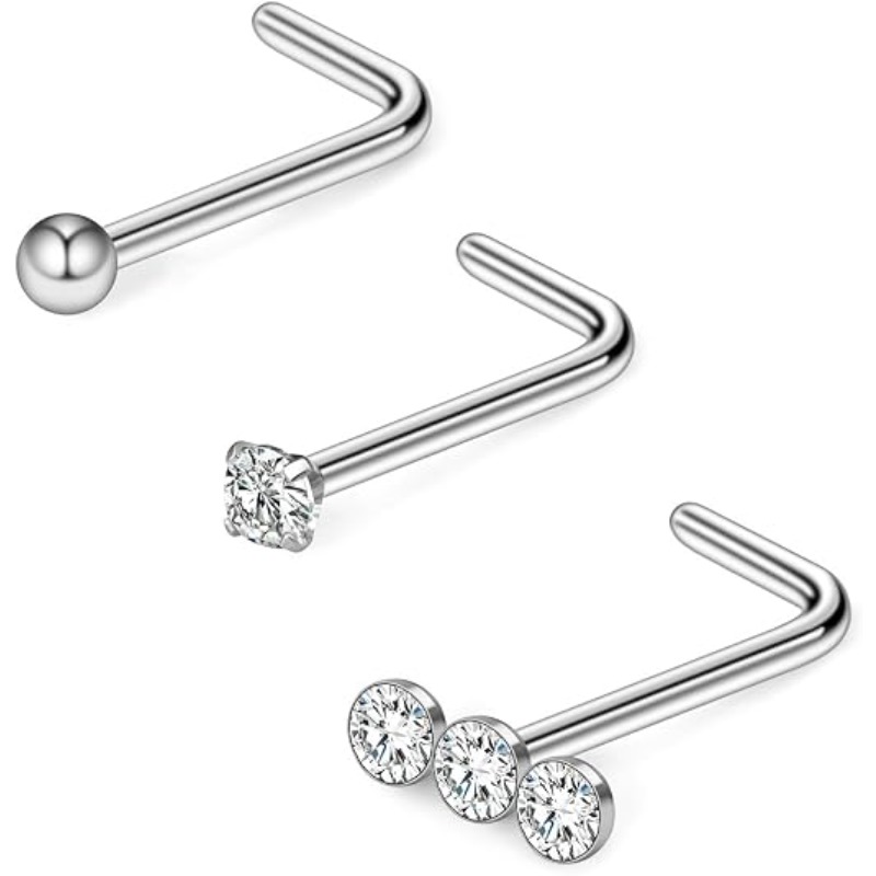 3個入り、20Gのサージカルステンレス製、トリプルラインの宝 - Body Jewelry Surgical Steel のレビューと価格