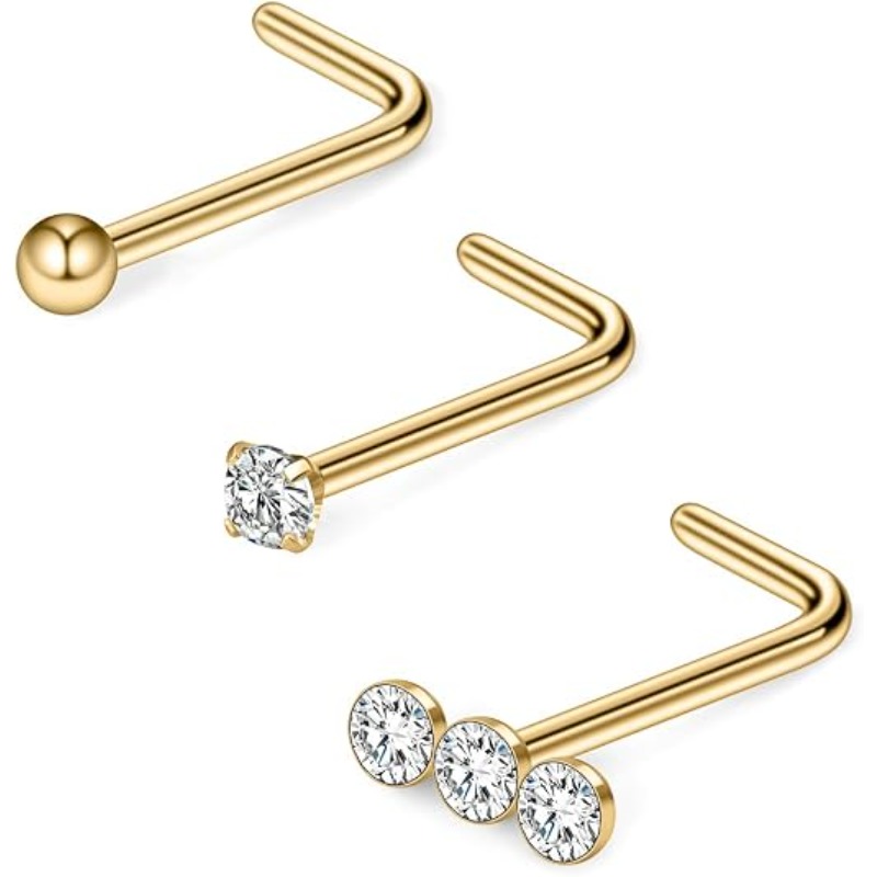 3個入り、20Gのサージカルステンレス製、トリプルラインの宝 - Body Jewelry Surgical Steel のレビューと価格