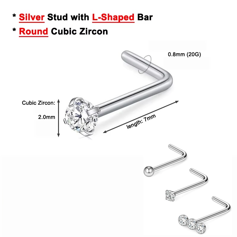 3個入り、20Gのサージカルステンレス製、トリプルラインの宝 - Body Jewelry Surgical Steel のレビューと価格