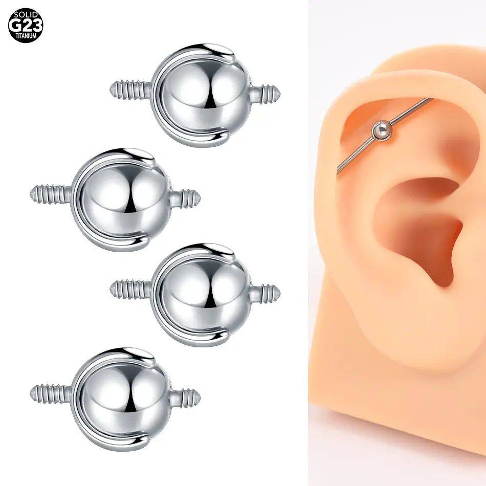 めねじ式交換用ボール,工業用バーベルピアス,チタンf136, - Body Jewelry Replacement Ball のレビューと価格