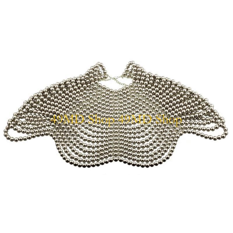 49MD エレガントな女性ショール多層ビーズチェストチェーン - Body Jewelry For You のレビューと価格
