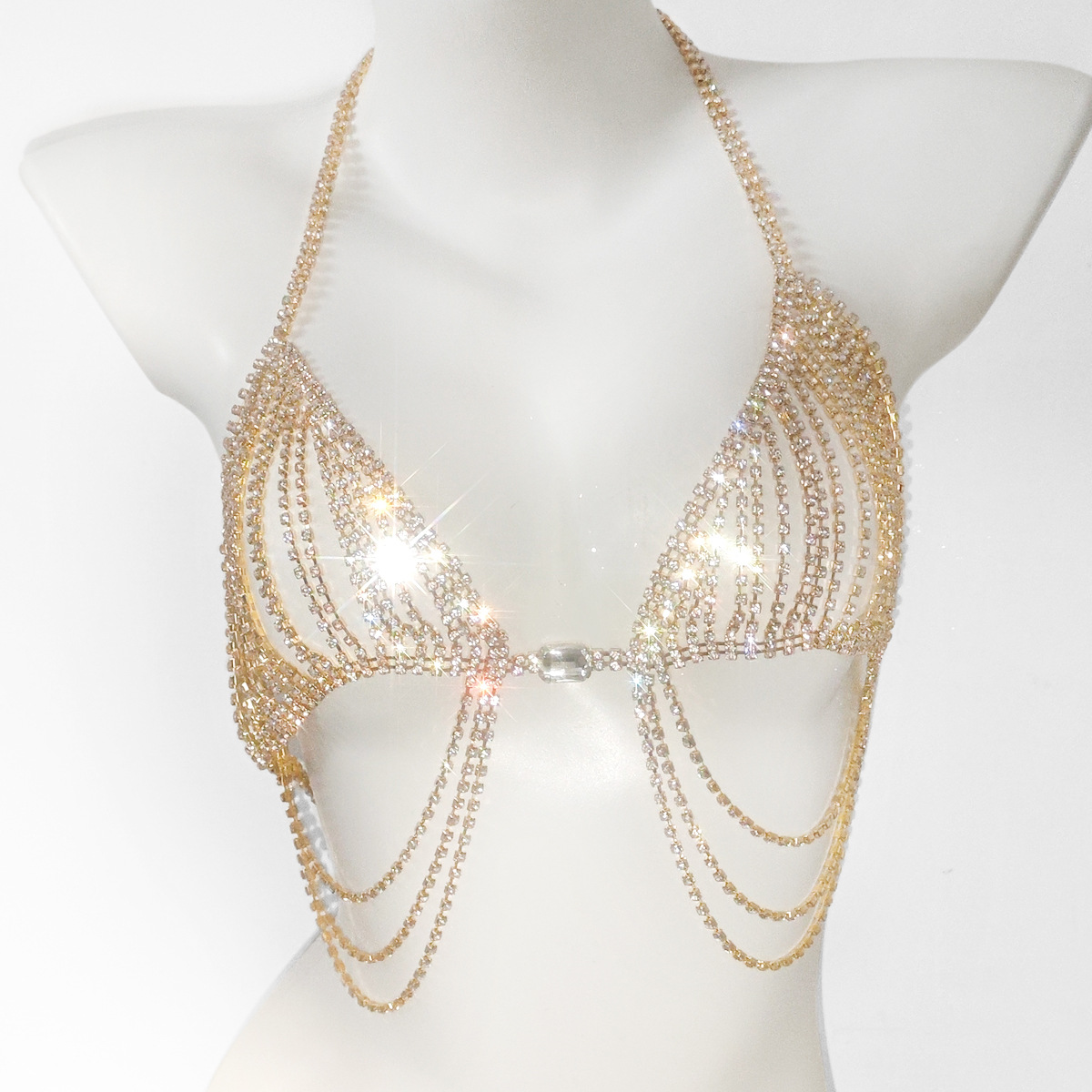 女性のためのセクシーなツーピースのラインストーンセット,ファ - Body Jewelry Retainers のレビューと価格