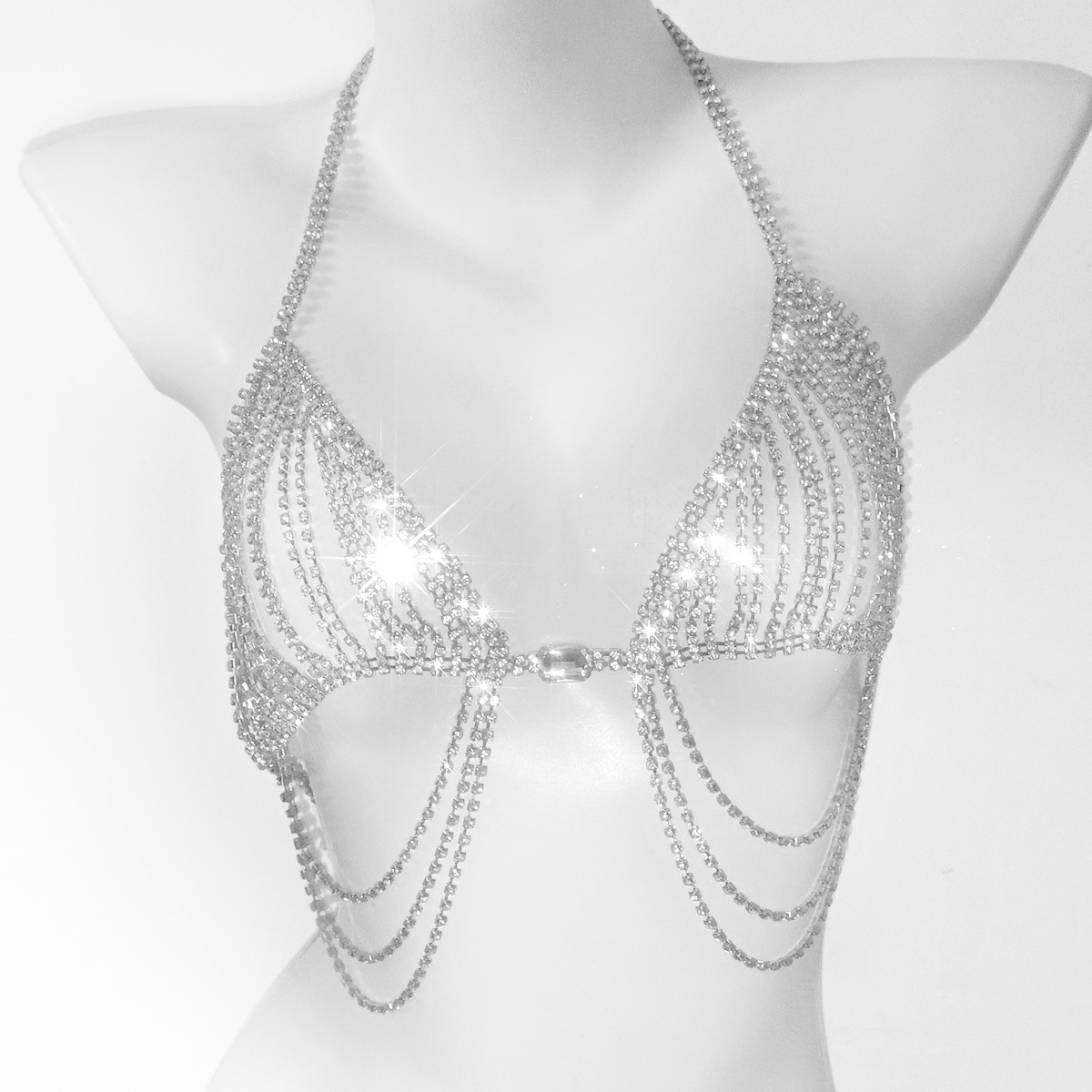 女性のためのセクシーなツーピースのラインストーンセット,ファ - Body Jewelry Retainers のレビューと価格
