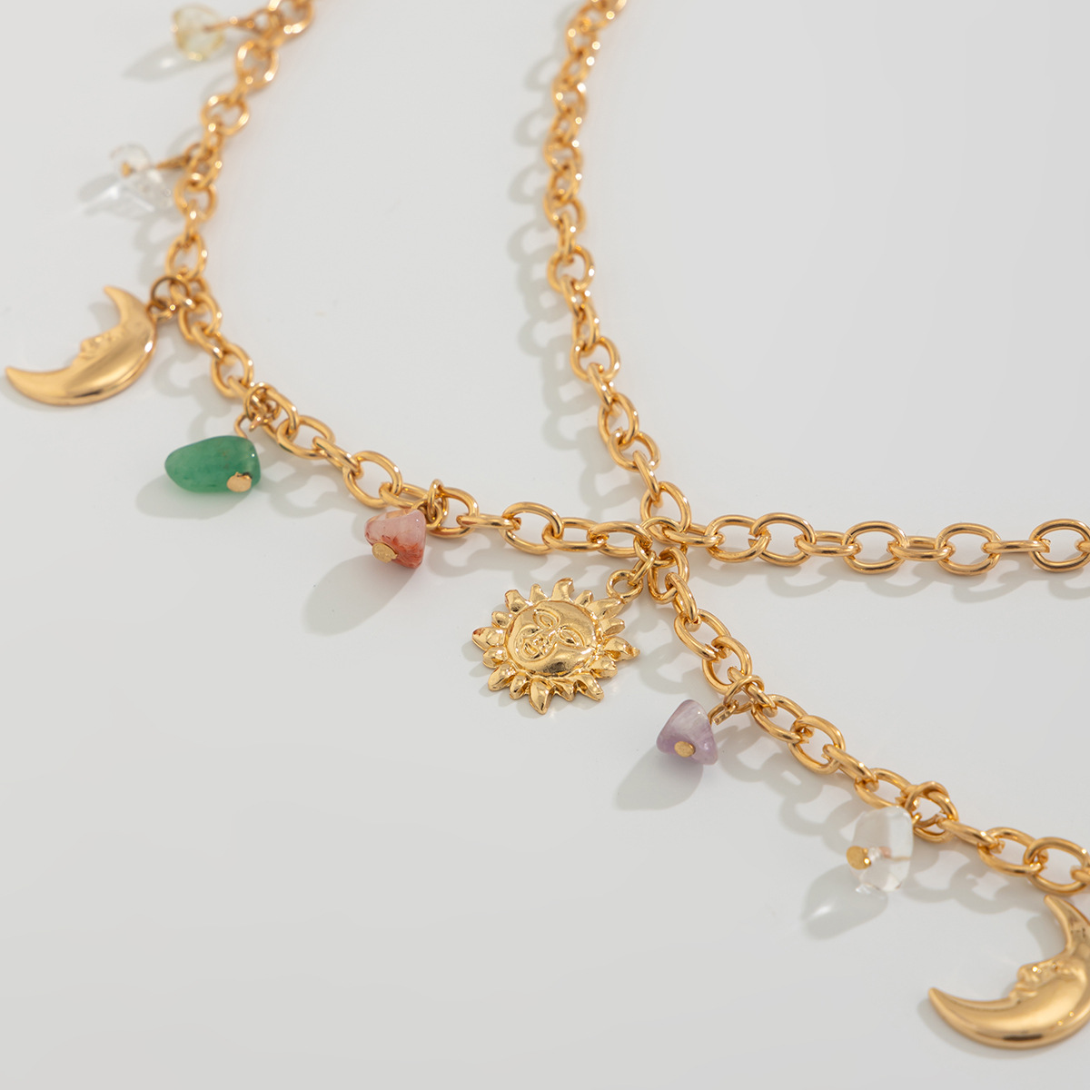 自由奔放に生きるスタームーン太陽ペンダントウエストチェーン  - Body Jewelry For You のレビューと価格