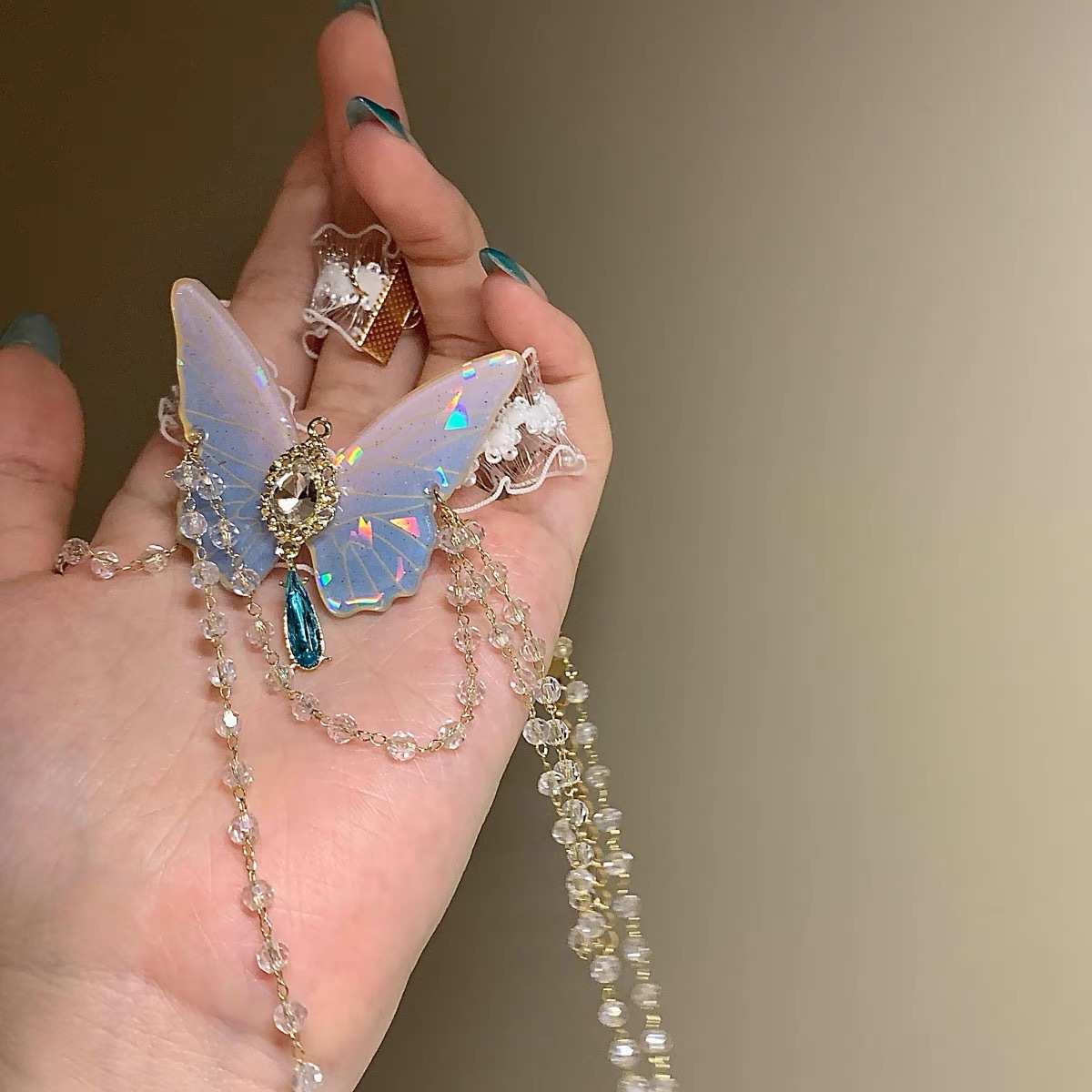 ファッショナブルな蝶柄弾性レースレッグチェーンスウィートガー - Body Jewelry For You のレビューと価格