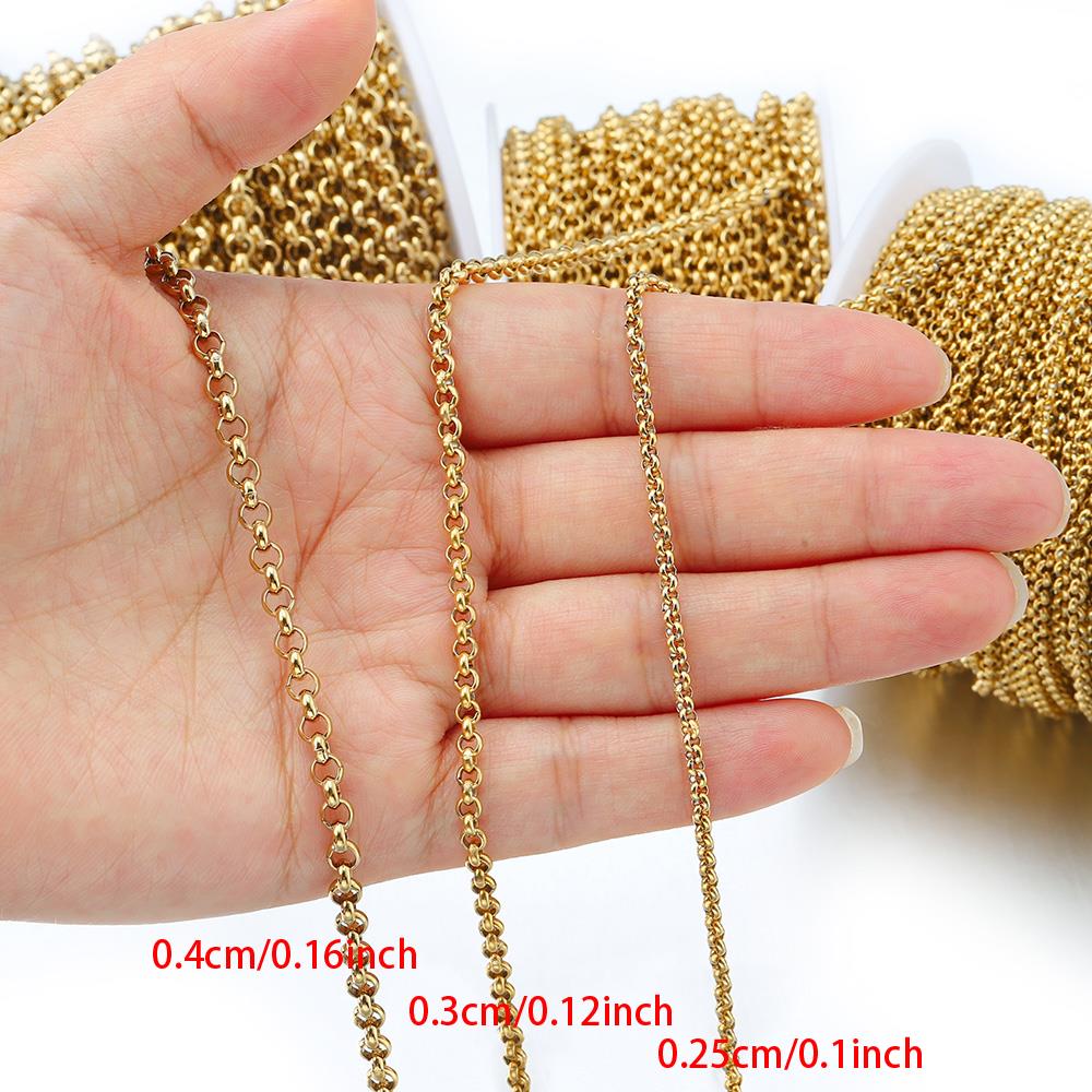1メートル2-4mmステンレス鋼O型小円チェーン、DIYボデ - Body Jewelry For You のレビューと価格