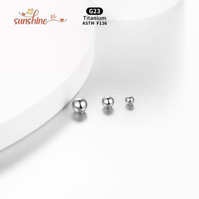 1 個雌ねじボールチタン交換ボール舌リップバーベル眉毛イヤリ - Body Jewelry Replacement Ball のレビューと価格