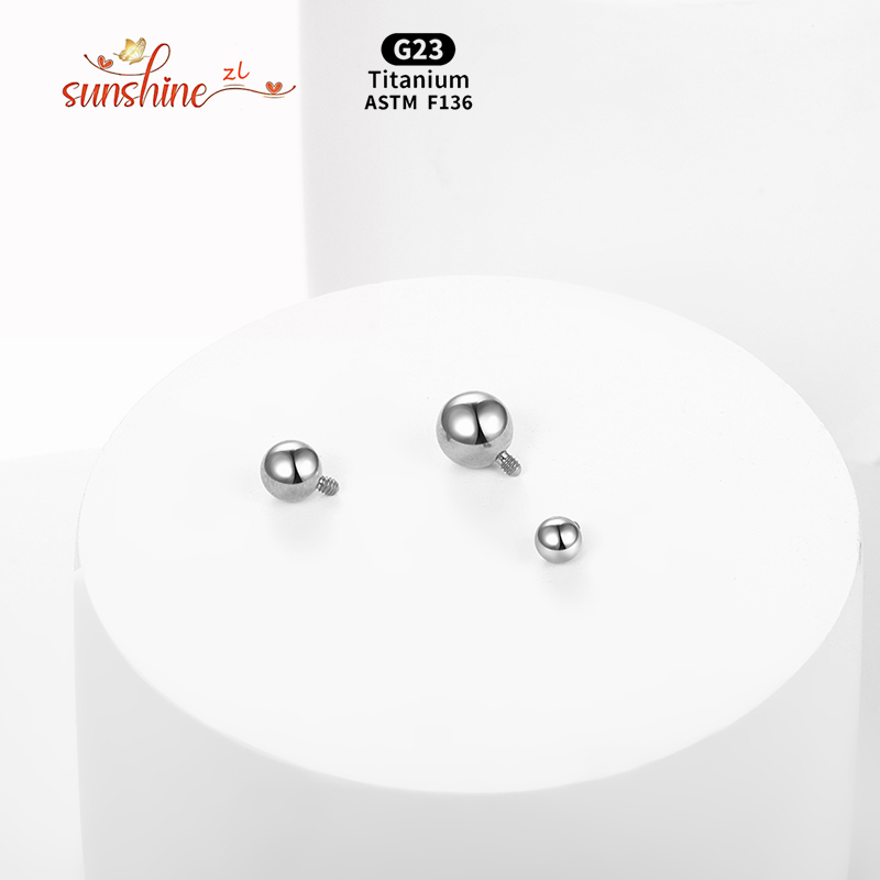 1 個雌ねじボールチタン交換ボール舌リップバーベル眉毛イヤリ - Body Jewelry Replacement Ball のレビューと価格