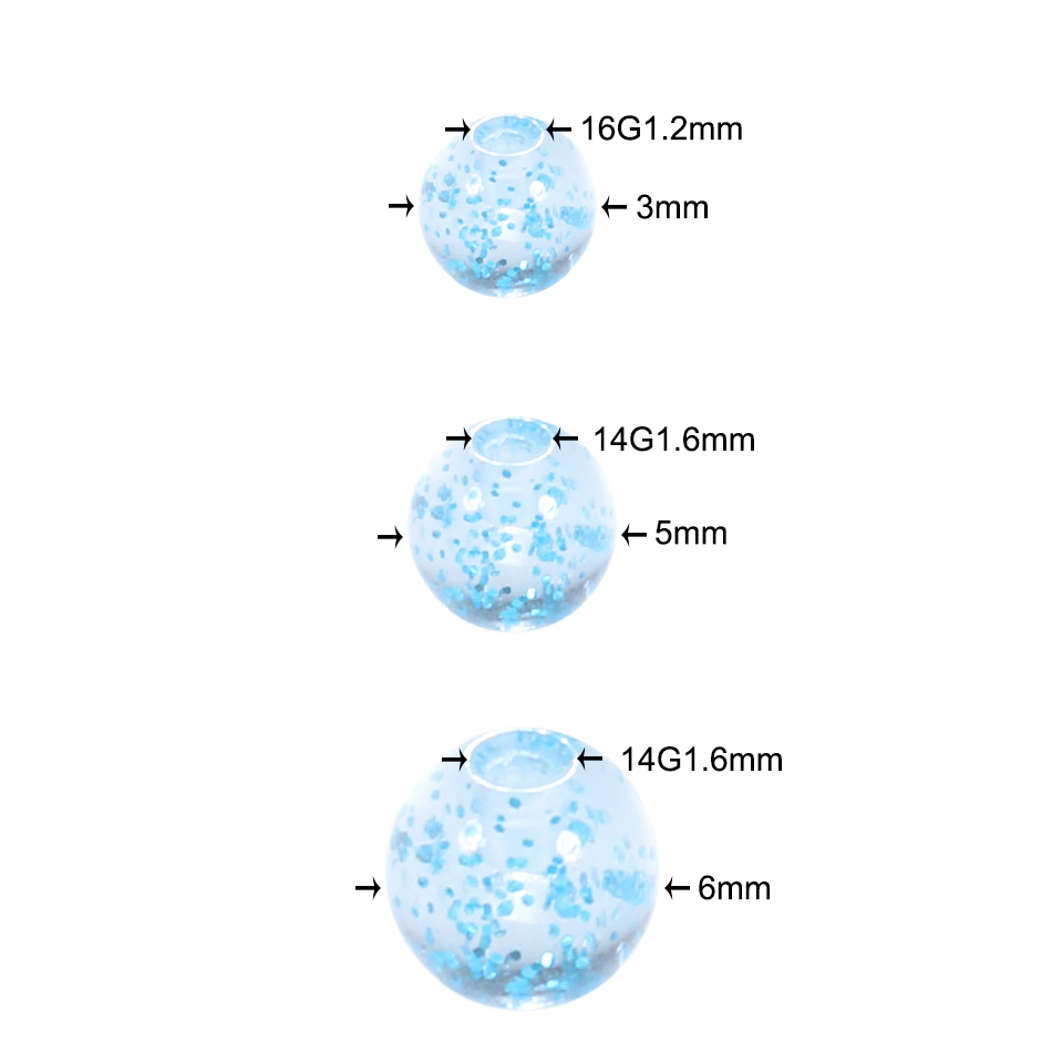 90-120 個カラフルなアクリル交換ボール 3 ミリメート - Body Jewelry Replacement Ball のレビューと価格