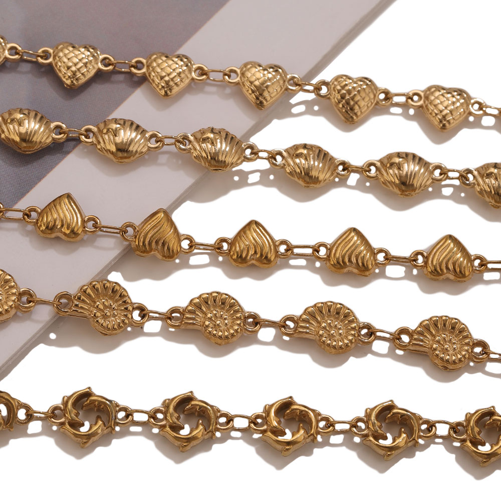 1M PVDゴールドステンレススチール製ハートスターフラワー - Body Jewelry For You のレビューと価格