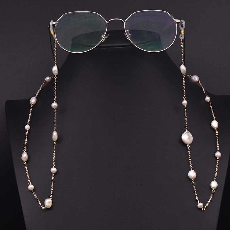 GLSEEVO 天然バロックパールメガネチェーンネックレスペ - Body Jewelry Necklace のレビューと価格