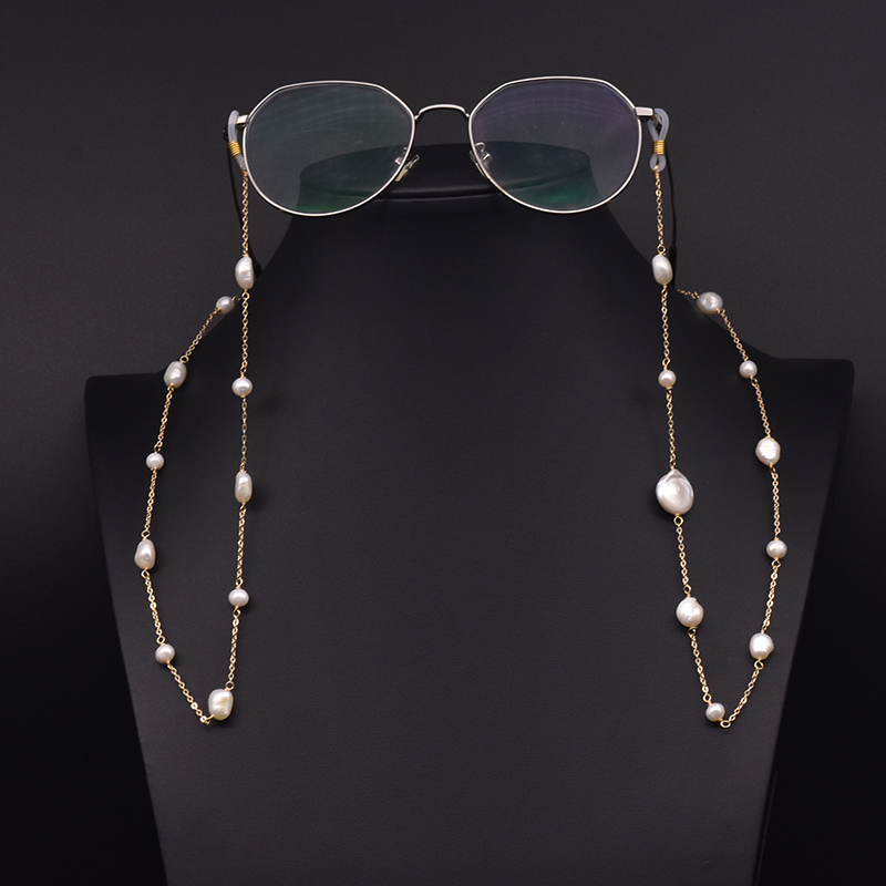 GLSEEVO 天然バロックパールメガネチェーンネックレスペ - Body Jewelry Necklace のレビューと価格