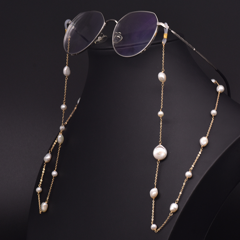 GLSEEVO 天然バロックパールメガネチェーンネックレスペ - Body Jewelry Necklace のレビューと価格