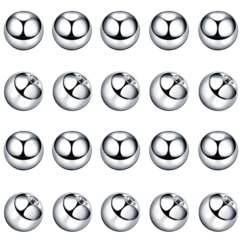 ピアスボール,ボディジュエリー,20個,316l外科用鋼球1 - Body Jewelry Replacement Ball のレビューと価格