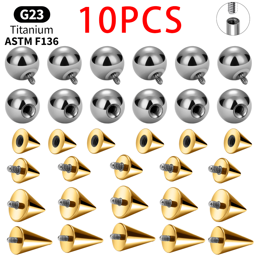 チタンボールコーン交換用パーツ10個セット ヘリックス トラ - Body Jewelry Replacement Ball のレビューと価格