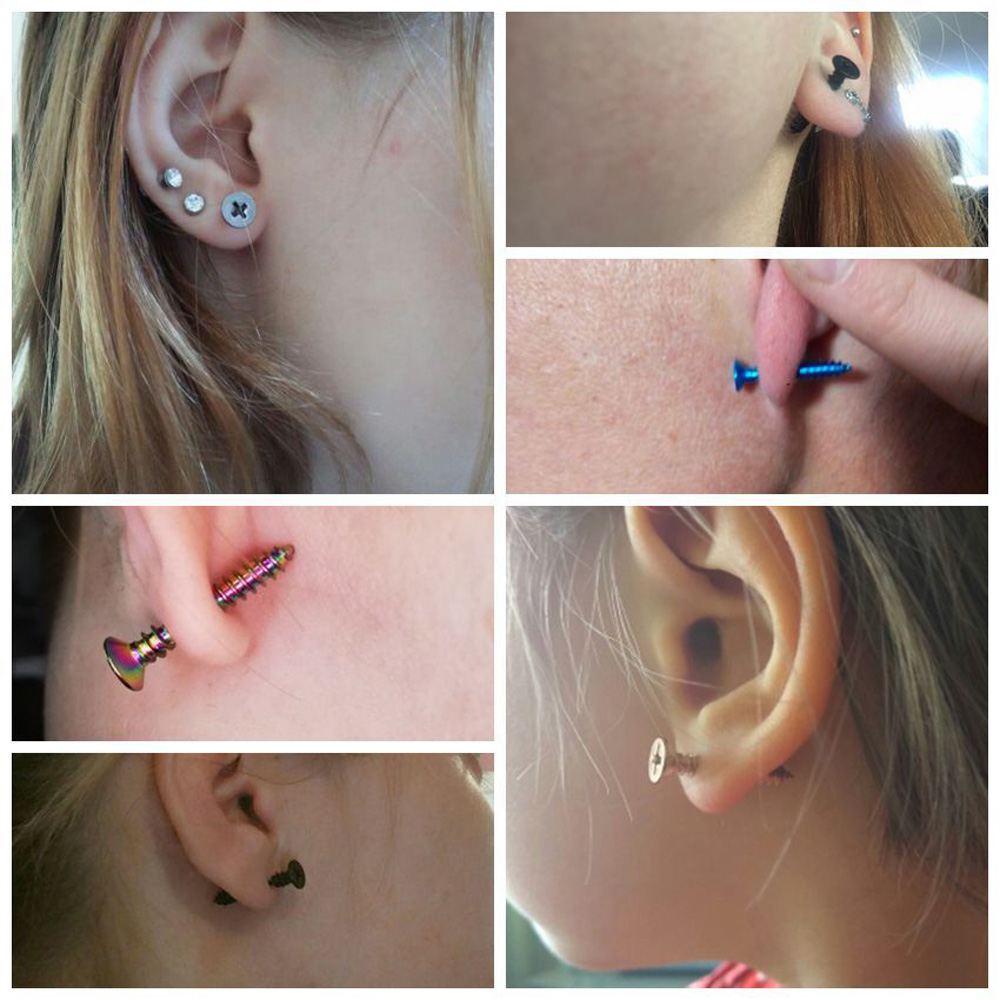 ステンレス鋼のイヤリング,ピアス,ヘリックス,ピアス,イヤリ - Body Jewelry Surgical Steel のレビューと価格