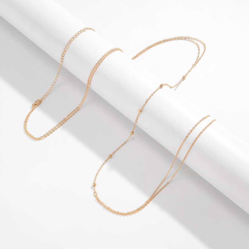 シンプルなクロスチェスト胸腹ボディチェーンネックレス女性用ウ - Body Jewelry Necklace のレビューと価格