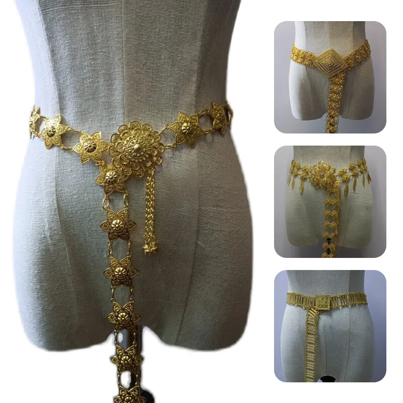 1PC 金属タイウエストチェーン女性タイ Dai ゴールドベ - Body Jewelry For You のレビューと価格