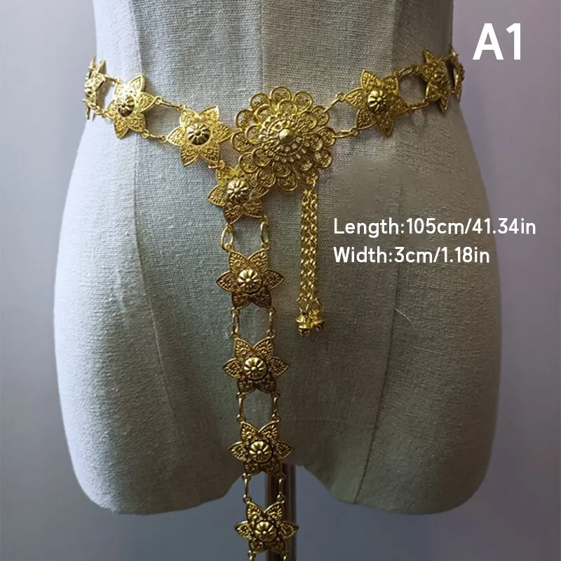 1PC 金属タイウエストチェーン女性タイ Dai ゴールドベ - Body Jewelry For You のレビューと価格