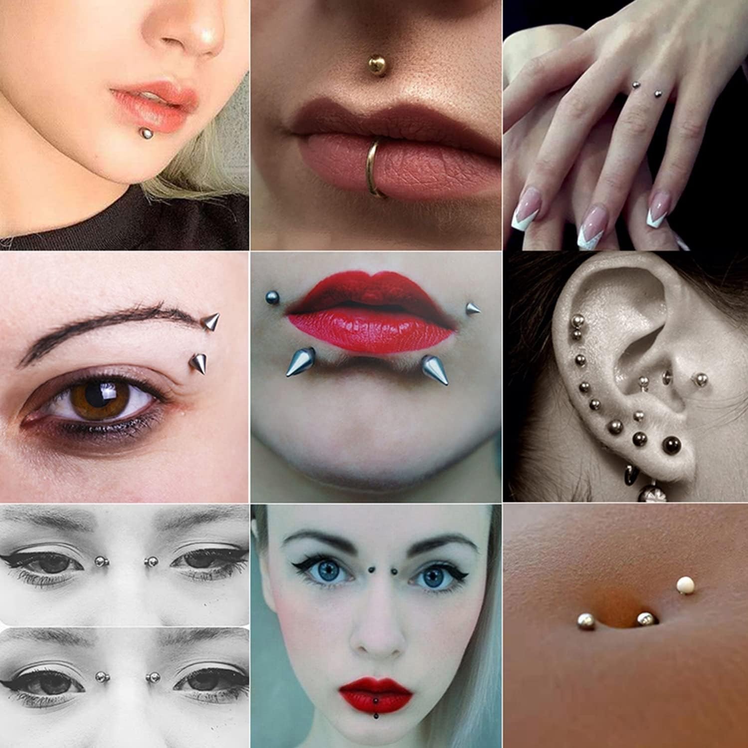 Drperfect フェイクアイブロウリング フェイクリップ - Body Jewelry Replacement Ball のレビューと価格