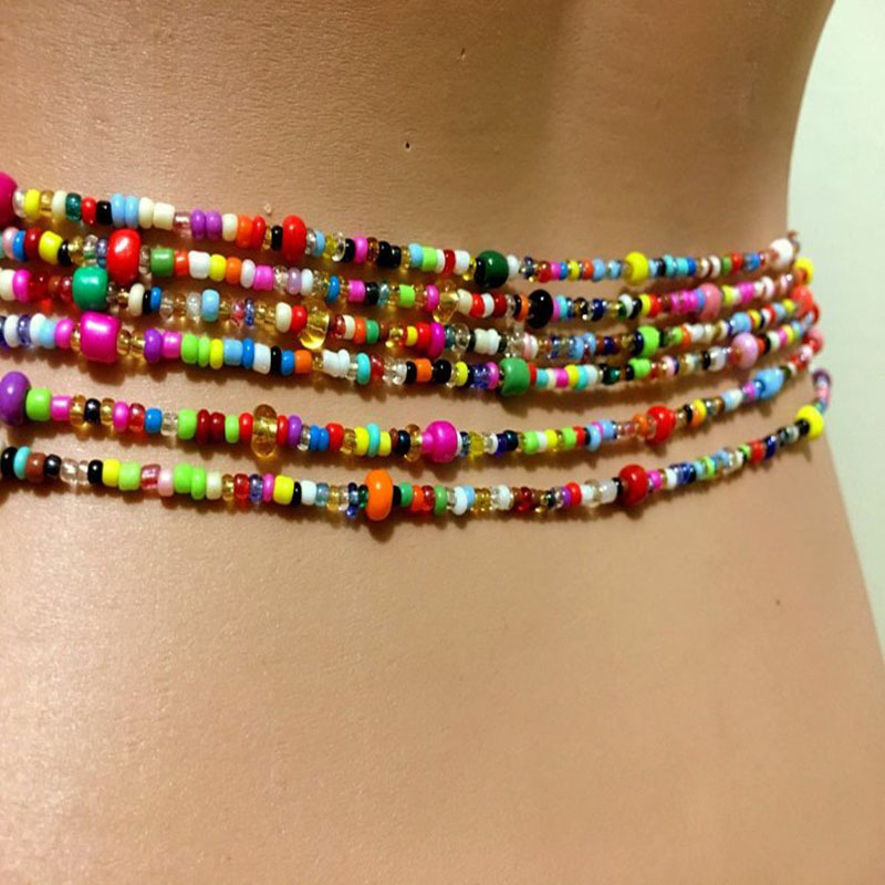 女性のためのビーズのベリーチェーン、レイヤーボディチェーン、 - Body Jewelry For You のレビューと価格
