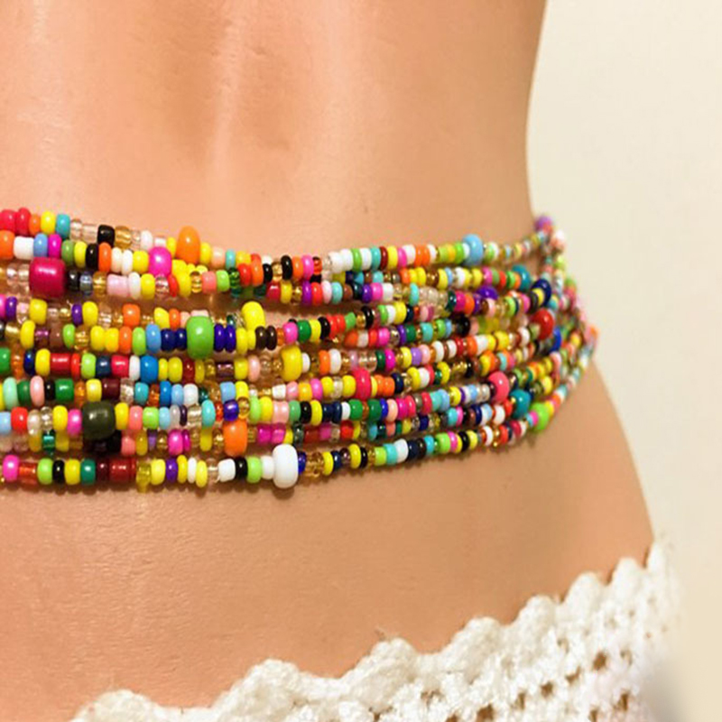 女性のためのビーズのベリーチェーン、レイヤーボディチェーン、 - Body Jewelry For You のレビューと価格