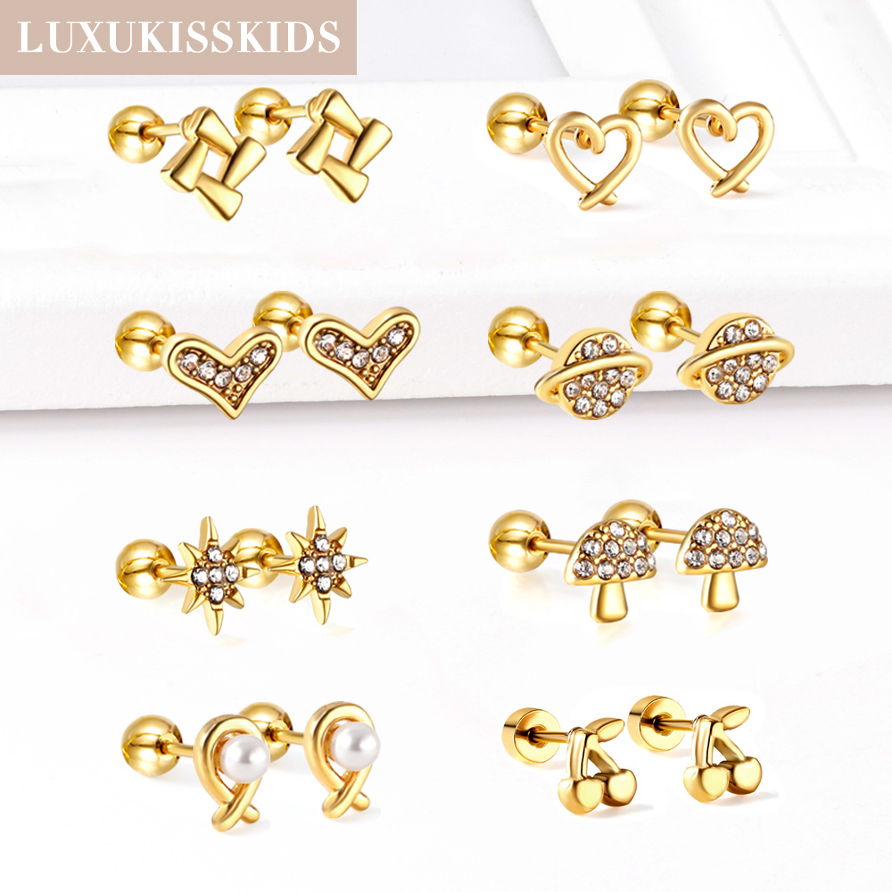 LUXUKISSKIDS 小さな耳のジュエリー六芒星スタース - Body Jewelry Surgical Steel のレビューと価格